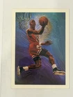 1990-91 NBA Hoops - Art Card Team Checklist Michael Jordan #358