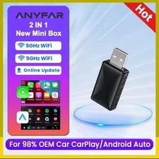 Premium 2in1 Wireless CarPlay Android Auto AI Box Plug&Play for Most Cars UK