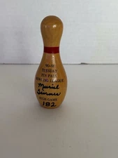 90-91 Tuesday Pin Pals Bowling League Wooden Bowling Pin
