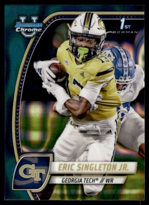 2024 Bowman Chrome U Teal Lava Eric Singleton Jr. Georgia Tech Yellow Jackets