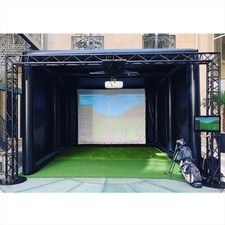 CN Stock PVC aufblasbarer Golfsimulator Gehäuse Golf Training Käfig mit Bildschirm