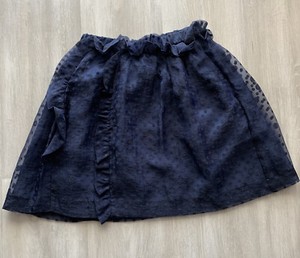 NWT J. Crew Crewcuts  Skirt Navy Blue Lined Ruffle Detail Size 12