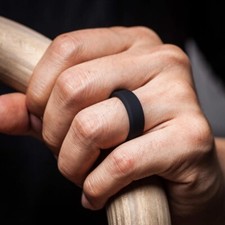Classic Silicone Wedding Ring Band Rubber Men Women Flexi Gym Crossfit Work 1110