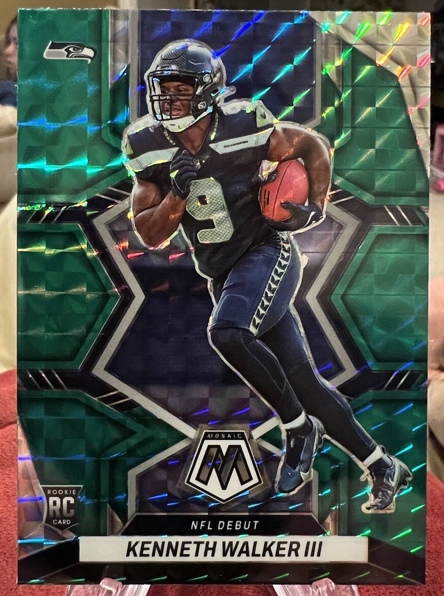 2022 Mosaic Kenneth Walker II Green Prizm NFL Debut Rookie RC #284 Seahawks