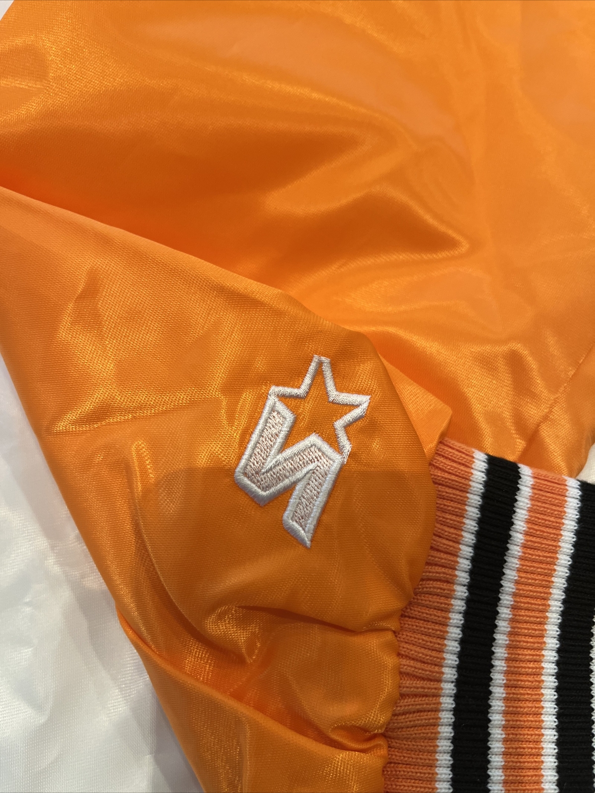 Men's White and orange Tennessee Volunteers Starter The Rookie Satin