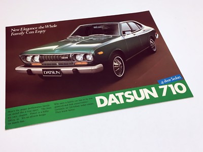 1973 Datsun 710 4 Door Sedan Violet Information Sheet Brochure | eBay