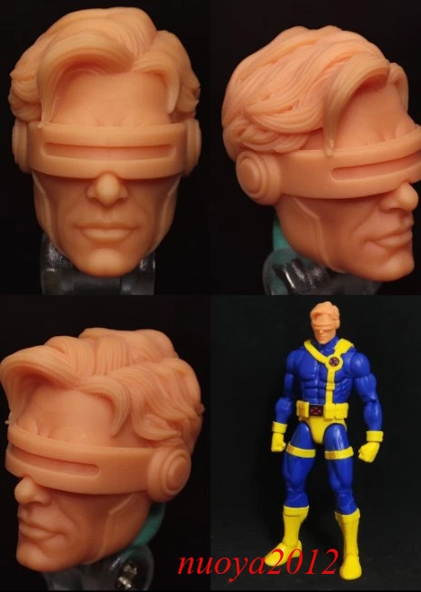 Cabeza de soldado masculino esculpida Cyclops Tye Sherida 1/18 para figura de acción masculina de 3,75 pulgadas Foto 2 de 3