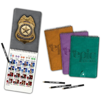 Tiny Epic Crimes 4er Pack Detektiv Notizbücher Brettspiel - Brandneu Versiegelt