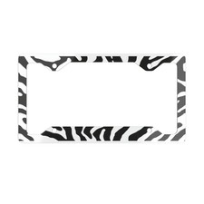 Zebra License Plate Frame Fun Car Accessory Cool License Plate Frame