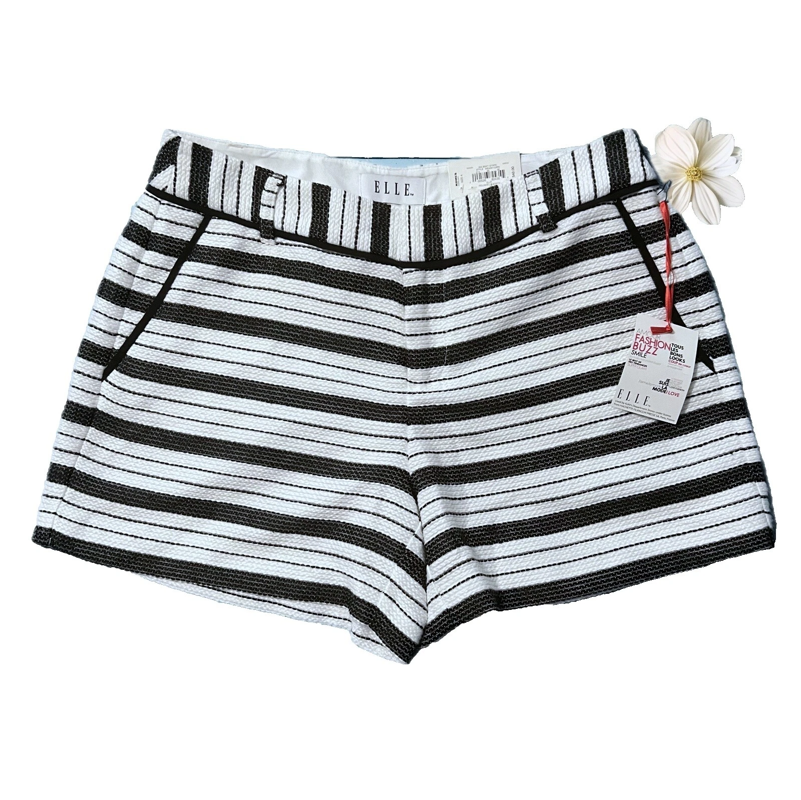 ELLE Striped Shorts for Women
