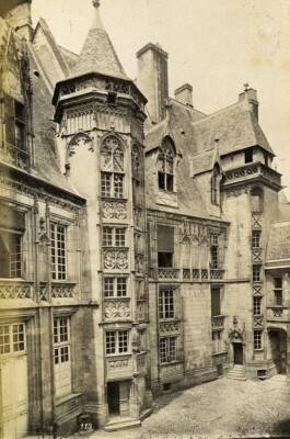 Frankreich Bourges Palais Jacques-Coeur & Loches Tür der Krypta 2 alte Fotos 1890