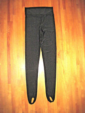 Plus Size Shiny Black High Waist Spandex Stirrup Foot Tights Size XL-Tall New