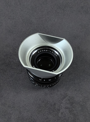 Black/Silver Metal Aluminium alloy Camera Lens Hood For Voigtlander 35 F1.5 Lens - Picture 6 of 8