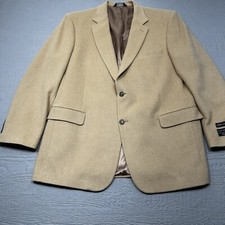 NEW Jos A Bank Blazer Mens 46 Long Brown Camel Hair Single Breast Two Button