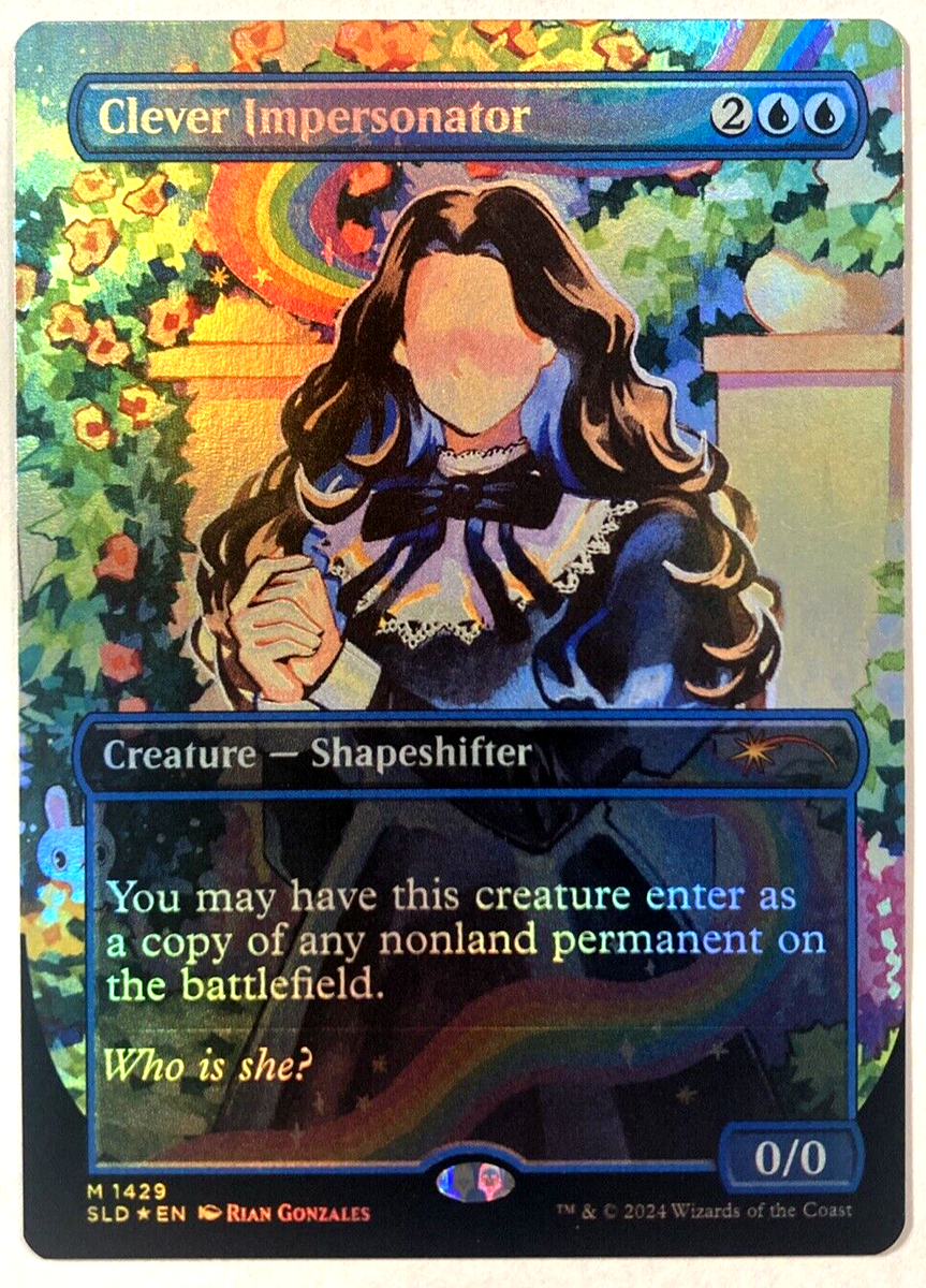 MTG Clever Impersonator RAINBOW FOIL Secret Lair Drop 1429 NM | eBay