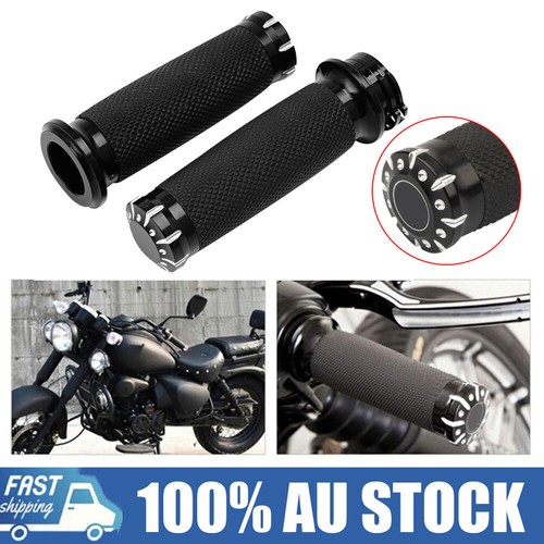 1 Motorcycle Handlebar Hand Grips Black For Harley Davidson Road King Softail e 1 Motorcycle Handlebar Hand Grips Black For Harley Davidson Road King Softail e
