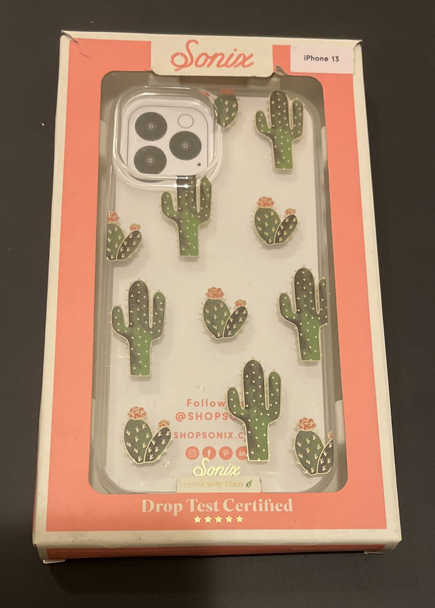 New Sonix Apple iPhone 13 Clear Coated Prickly Pear Cactus Design Case
