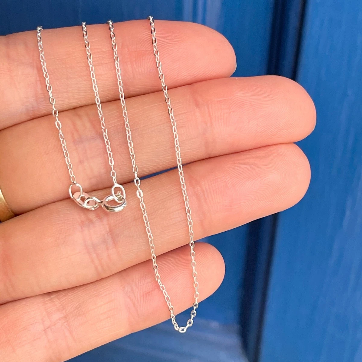 Thin sterling shop silver chain