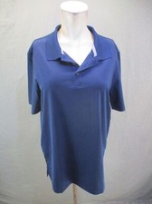 NWT Champion Size M Mens Blue 1/2 Button Collared Short Sleeve Polo Shirt 665
