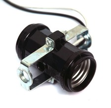 2pc Bakelite Dual Lamp Holder Socket E-27 E27 250V 660W UL 20AWG Wire Lead 104B