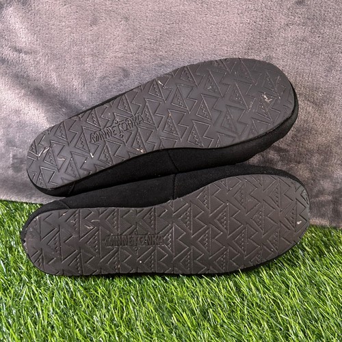 Minnetonka Britt Mocasines Zapatillas Piel Sintética Forrado Gamuza Negro Zapatos Mujer 8 - Imagen 8 de 12
