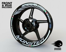 Pegatinas de rueda para Ducati Monster cinta de llanta calcomanías de motocicleta gráficos 17"