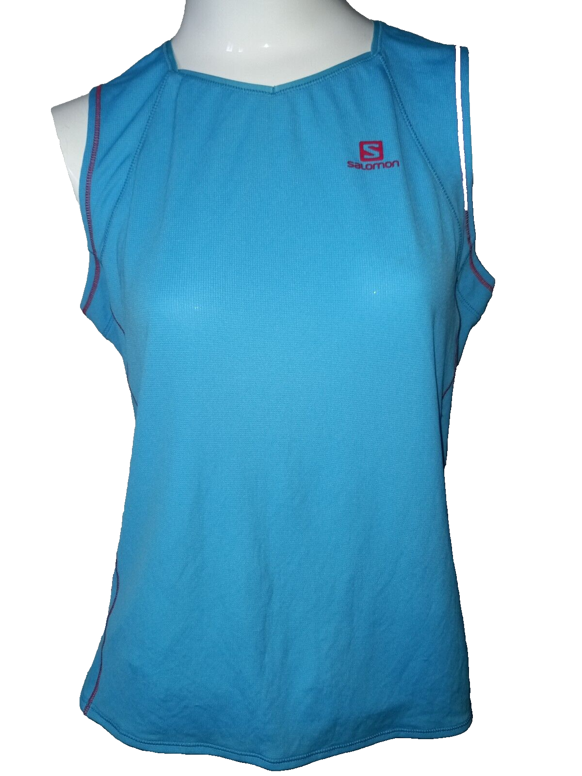 Salomon camicia sportiva blu da donna attiva secca pelle poliestere taglia M