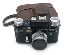 Soviet copy of Contax III Zeiss Ikon BLACK camera with Sonnar 2/50mm lens