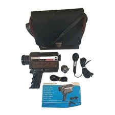 1977 VTG BELL  HOWELL FilmoSonic XL movie camera 1234 W/case  accessories A53