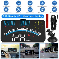 5" Digital Speedometer Universal GPS Car HUD Head Up Display MPH Overspeed Alarm