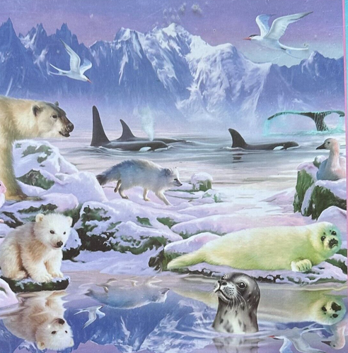 Arctic NEW RARE 500 pc Puzzle Polar Bears Cubs Whales Glaciers Seals Fox Bird - Picture 5 of 7