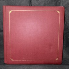 Creative Memories 12 x 12 Burgundy With Gold Trim Album  16 Baby Themed Pages