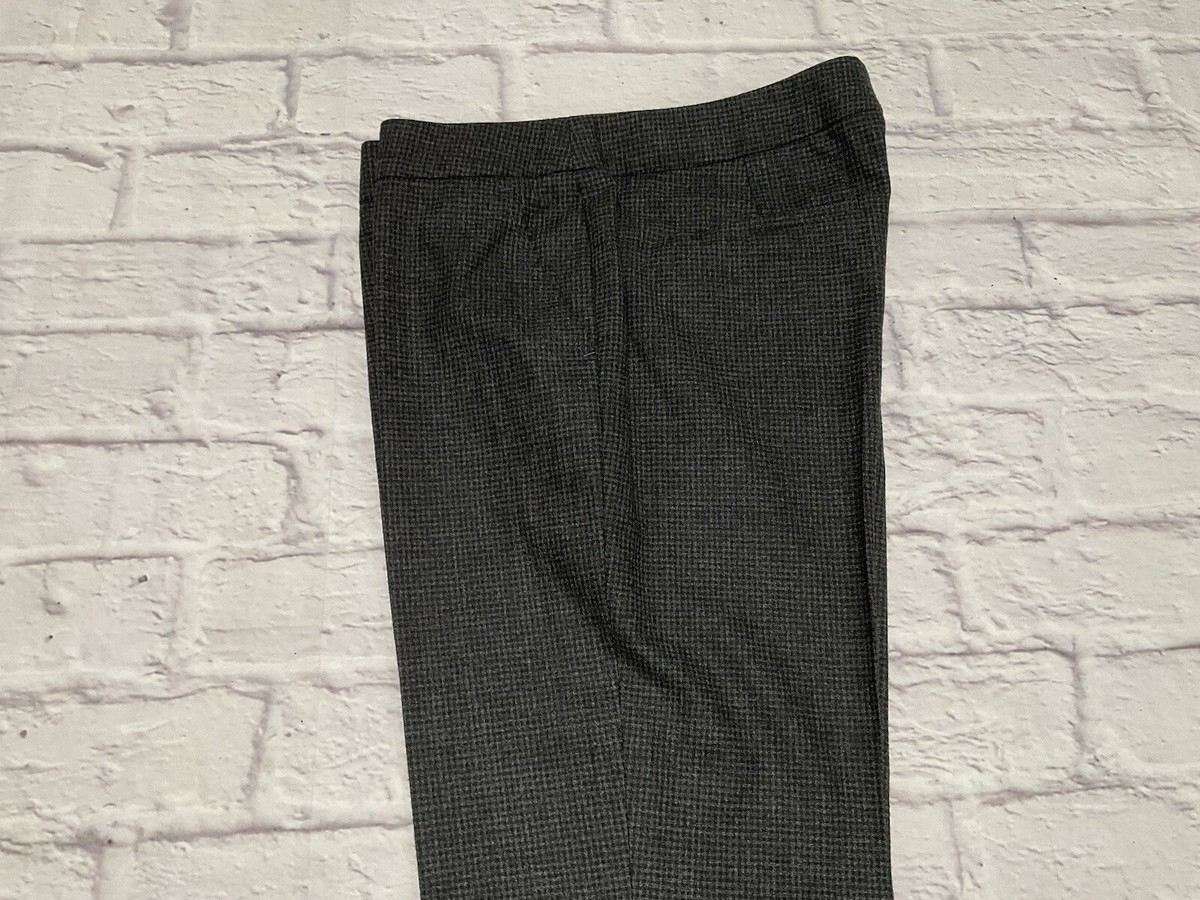 Akris Punto Pants US 8 F 40 D 38 Wool Black Gray Plaid Tweed Check  display picture 1