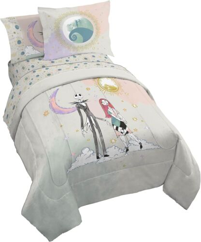 NEW! Disney - Nightmare Before Christmas Twin Size Comforter Set, 5 Pieces, Soft