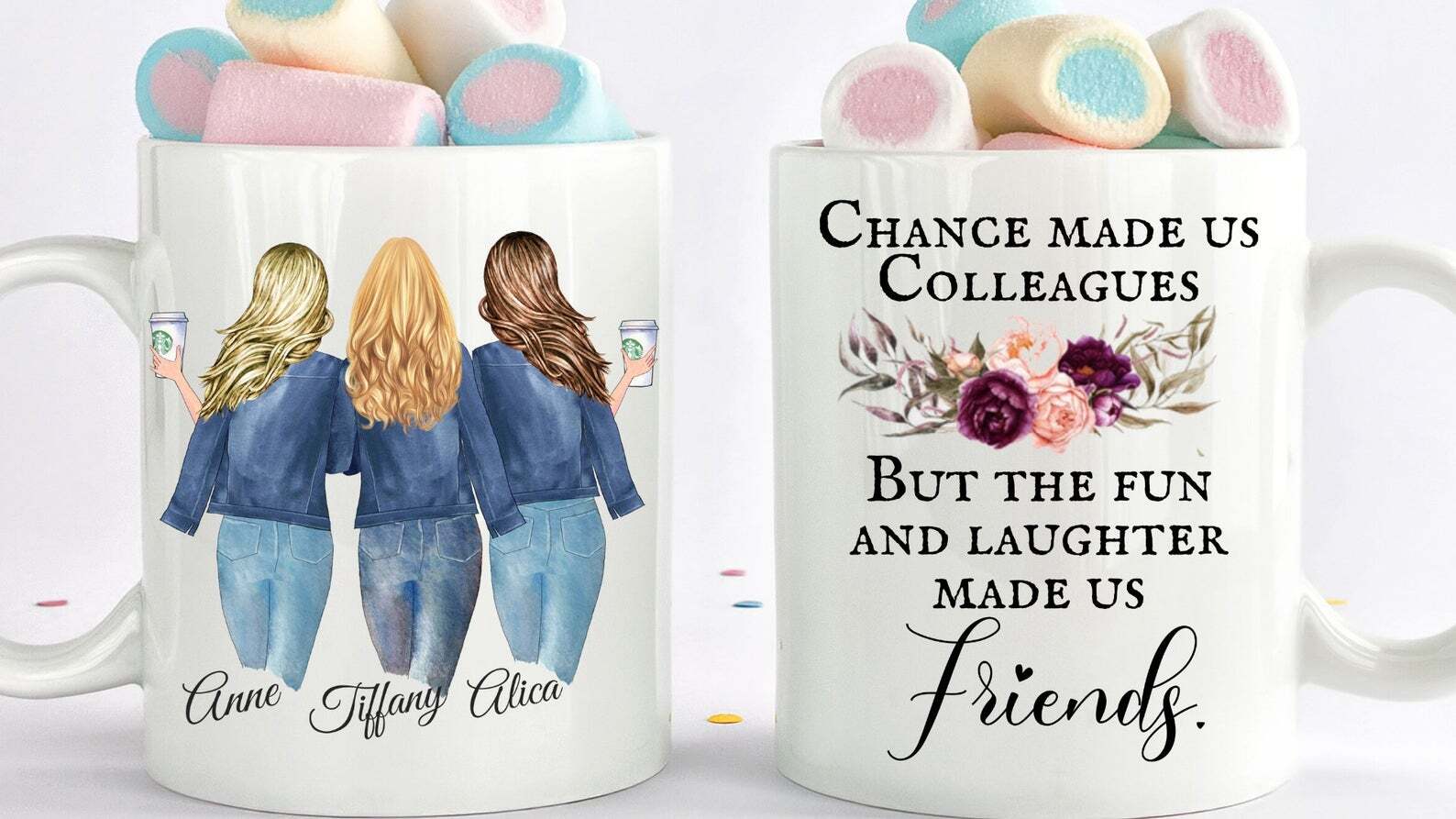 Chance Made Us Colleagues Gift Personalized Office Mug Custom Work Gift Mug For