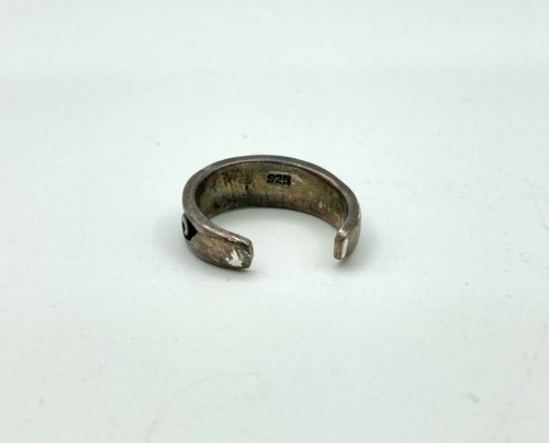 Anillo de dedo del pie vintage tono plata - motivo olas del océano - Imagen 2 de 4