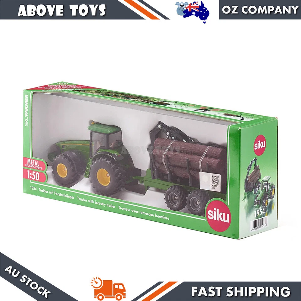 Siku 1:50 Scale John Deere With Forestry Trailer & Tree Trunks Model Vehicle - Image 2 of 4