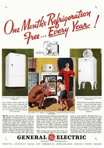 1935 General Electric Ge Monitor Top Flat Top Refrigerator Decorative Metal Si Ebay