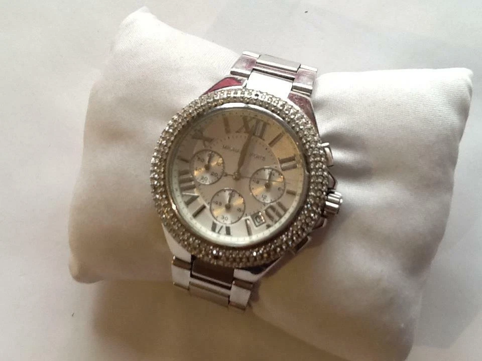 Pre owned Michael Kors Ladies Camille Chronograph Watch Silver MK 5634
