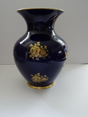 Vase ELYA In Rauchblau & Gold – 28 Cm Hoch, Ø 10 Cm, Aus Eisen, Zweifarbig, Große Deko-Vase Für Blumen