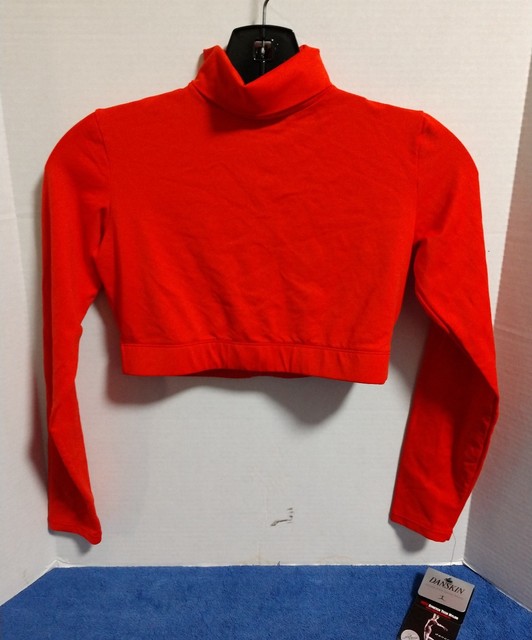 cheerleading turtleneck crop top