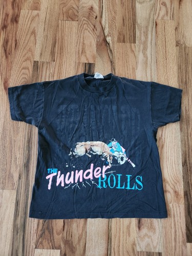 RARE Vtg 80s 90s Kids Lg Wrangler Single Stitch Thunder Rolls Rodeo Cowboy USA - Picture 9 of 11