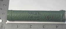 (1) 500 OHM, 50 WATT, CERAMIC TUBE, WIRE WOUND RESISTOR, 738-803, A 50 N. FUC.