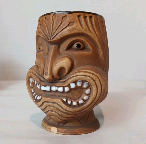 3er Set Vintage Tiki Tassen Tribal Face Hawaii Japan Keramiktasse 60er Retro - Bild 8 von 9