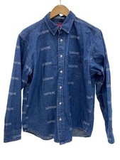Supreme 19SS Logo Denim Long Sleeve Shirt S Cotton IDG