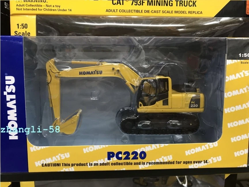 1/50 Scale Komatsu PC200 Excavator Vehicle Alloy Diecast Construction Model Toy - Image 3 of 4