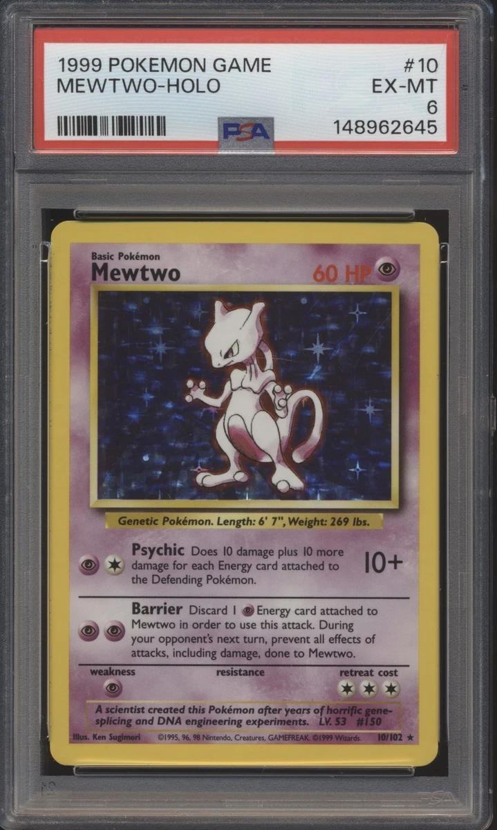 original mewtwo pokemon card value Mewtwo Pokémon TCG Professional Sports Authenticator (PSA) Individual  Trading Card Games Base Set for sale