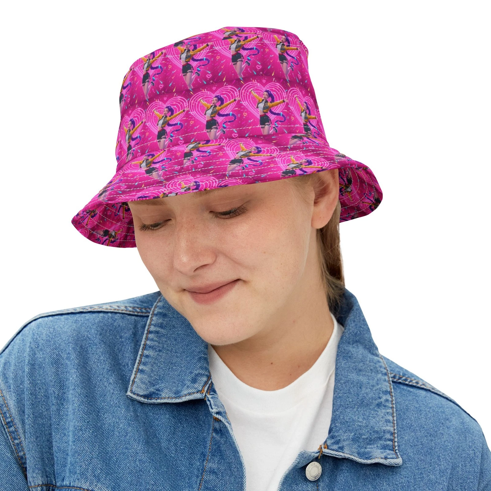 kpop demon hunters bucket hat for girls, huntrix bucket hat gift size small