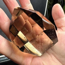 203g Natural Smoky Quartz Carved Freeform Crystal Reiki Healing Decor