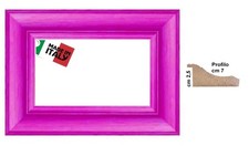 Bilderrahmen Fuxia matt naturgemasert 7 cm für Bilder, Poster, Gemälde, Fotos